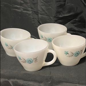 Blue Cornflower Pyrex Cups